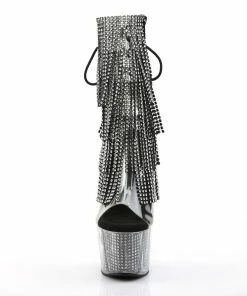 Pleaser Shoes By Pleaser USA Booties And Ankle High Boots ADORE-1017SRS Pleaser Shoes Sexy Platform Rhinestone Fringe Stripper Shoe