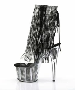 Pleaser Shoes By Pleaser USA Booties And Ankle High Boots ADORE-1017SRS Pleaser Shoes Sexy Platform Rhinestone Fringe Stripper Shoe