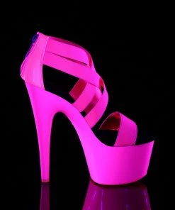 Pleaser Shoes By Pleaser USA ADORE-769UVPleaser Shoes Blacklight Strappy Platform Stripper Sandal