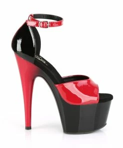 Pleaser Shoes By Pleaser USA ADORE-789 Black And Red Platform Exotic Dancer Shoe 7 Inch Heels