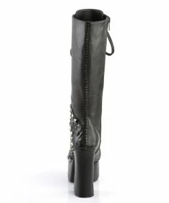 CHARADE-150 Demonia Shoes Studded Gothic Knee High Boot