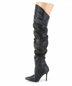 Pleaser Shoes By Pleaser USA Halloween Costume Footwear CLASSIQUE-3011 Pleaser Shoes Thigh High Scrunch Sexy Boot
