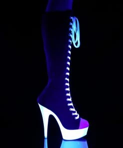 Pleaser Shoes By Pleaser USA Knee High And Mid Calf Boots DELIGHT-2000SK-02 Pleaser Shoes Knee High Platform Sneaker Boot