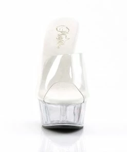 Pleaser Shoes By Pleaser USA DELIGHT-601 Pleaser Shoes Clear Pole Dancing Shoes 6 Inch Heels