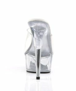 Pleaser Shoes By Pleaser USA DELIGHT-601 Pleaser Shoes Clear Pole Dancing Shoes 6 Inch Heels