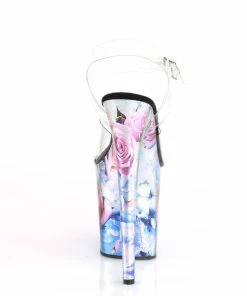 Pleaser Shoes By Pleaser USA FLAMINGO-808MRP Pleaser Shoes Metallic Rose Platform Exotic Dancer Shoe 8 Inch Heels