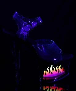 Pleaser Shoes By Pleaser USA MOON-708FLM Pleaser Shoes Clearance Flame Cut Out Platform Stripper Shoe