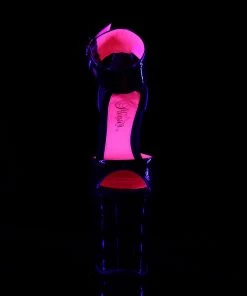 Pleaser Shoes By Pleaser USA XTREME-875TT Pleaser Shoes Blacklight Trimmed Exotic Dancer Shoe