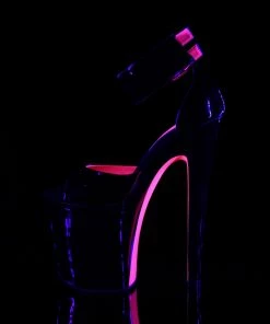 Pleaser Shoes By Pleaser USA XTREME-875TT Pleaser Shoes Blacklight Trimmed Exotic Dancer Shoe