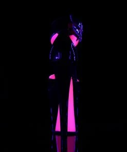 Pleaser Shoes By Pleaser USA XTREME-875TT Pleaser Shoes Blacklight Trimmed Exotic Dancer Shoe
