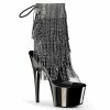 Pleaser Shoes By Pleaser USA ADORE-1017RSF Pleaser Shoes Rhinestone Fringe Platform Exotic Dancer Booties