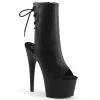 Pleaser Shoes By Pleaser USA ADORE-1018 Pleaser Shoes Black Vegan Platform Ankle Pole Dancing Boot