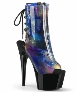 Pleaser Shoes By Pleaser USA ADORE-1018C-COSMOS Pleaser Shoes Platform Ankle High Stripper Shoes