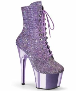 Pleaser Shoes By Pleaser USA ADORE-1020CHRS Pleaser Shoes Lavender Stripper Shoes