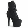 Pleaser Shoes By Pleaser USA ADORE-1020FS Pleaser Shoes Black Ankle High Sexy Platform Boots
