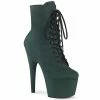 Pleaser Shoes By Pleaser USA ADORE-1020FS Green Lace Up Stripper Booties