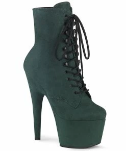 Pleaser Shoes By Pleaser USA ADORE-1020FS Green Lace Up Stripper Booties