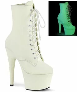 Pleaser Shoes By Pleaser USA Booties And Ankle High Boots ADORE-1020GD Pleaser Shoes Glow In The Dark 7 Inch Stripper Boot