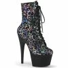 Pleaser Shoes By Pleaser USA ADORE-1020LP Pleaser Shoes Leopard Hologram Stripper Boots