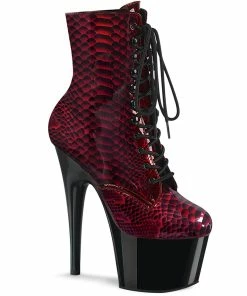 Pleaser Shoes By Pleaser USA ADORE-1020SP Pleaser Shoes Red Snake Stripper Shoes