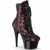 Pleaser Shoes By Pleaser USA Booties And Ankle High Boots ADORE-1020SQ Pleaser Shoes Sequin Stripper Boots