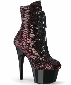 Pleaser Shoes By Pleaser USA Booties And Ankle High Boots ADORE-1020SQ Pleaser Shoes Sequin Stripper Boots