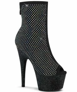 Pleaser Shoes By Pleaser USA ADORE-1031GM Pleaser Shoes 7 Inch Stripper Booties Booties And Ankle High Boots
