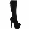 Pleaser Shoes By Pleaser USA Knee High And Mid Calf Boots ADORE-2008 Pleaser Shoe Stretchy Knee High Stripper Boot
