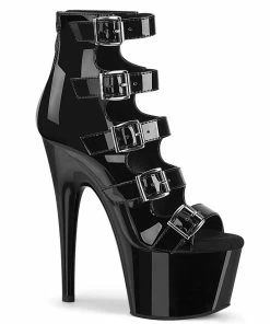 Pleaser Shoes By Pleaser USA 7 Inch Heels ADORE-700-33 Pleaser Shoes Buckle Strap Stripper Shoes