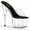 Pleaser Shoes By Pleaser USA ADORE-701 Pleaser Shoes 7 Inch High Clear Heel Pole Dancing Shoes