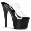Pleaser Shoes By Pleaser USA ADORE-702 Pleaser Shoes Double Band Clear Upper Stripper Shoes