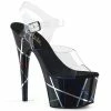 Pleaser Shoes By Pleaser USA 7 Inch Heels ADORE-708BMC Pleaser Shoes Clearance Stripper Shoe