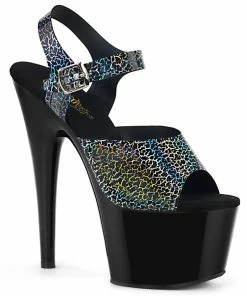 Pleaser Shoes By Pleaser USA 7 Inch Heels ADORE-708N-CK Pleaser Shoes Clearance Stripper Shoe