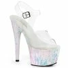 Pleaser Shoes By Pleaser USA ADORE-708SPLA-2 Pleaser Shoes Holographic Exotic Dancer Shoe