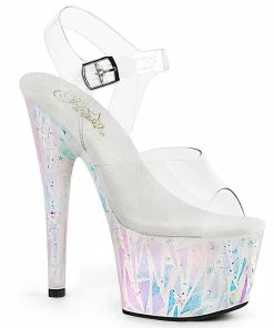 Pleaser Shoes By Pleaser USA ADORE-708SPLA-2 Pleaser Shoes Holographic Exotic Dancer Shoe