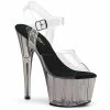 Pleaser Shoes By Pleaser USA ADORE-708T Pleaser Shoes Smoke Tinted Platform Exotic Dancer Shoe