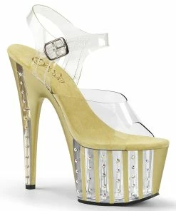 Pleaser Shoes By Pleaser USA ADORE-708VLRS Pleaser Shoes Stripper Shoe Clearance Sale 7 Inch Heels