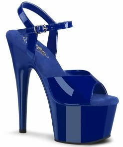 Pleaser Shoes By Pleaser USA 7 Inch Heels ADORE-709 Pleaser Shoes Royal Blue Stripper Shoes