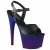 Pleaser Shoes By Pleaser USA ADORE-709BP Pleaser Shoes Blue Ombre Platform Pole Dancing Shoe