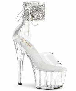 Pleaser Shoes By Pleaser USA ADORE-724RS Rhinstone Cuff 7 Inch Stripper Shoe
