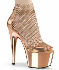 Pleaser Shoes By Pleaser USA 7 Inch Heels ADORE-765RM Pleaser Shoes Metallic Gold Platform Sexy Shoe