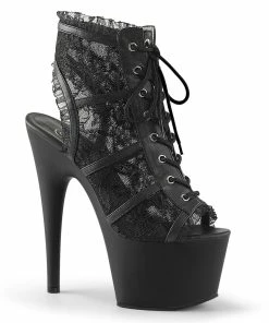 Pleaser Shoes By Pleaser USA ADORE-796LC Pleaser Shoes Lace Stripper Bootie Booties And Ankle High Boots