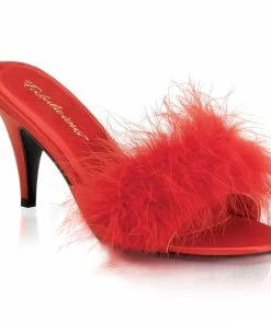 Fabulicious Shoes By Pleaser USA Sexy Sandals AMOUR-03 Fabulicous Shoes Sexy Marabou High Heel Slide