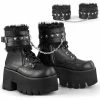 Women's Demonia Footwear ASHES-57 Demonia Shoes Vegan Leather Platform Gothic Boot