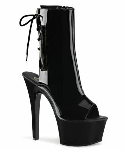 Pleaser Shoes By Pleaser USA Booties And Ankle High Boots ASPIRE-1018 Pleaser Shoes Open Toe Pole Dancing Boots