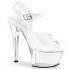 Pleaser Shoes By Pleaser USA 6 Inch Heels ASPIRE-608 Pleaser Shoes Platform Clear Fitness Competition Shoes