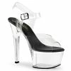 Pleaser Shoes By Pleaser USA ASPIRE-608 Please Shoes Comfortable Clear Pole Dancing Shoes