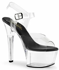 Pleaser Shoes By Pleaser USA 6 Inch Heels ASPIRE-608 Pleaser Shoes Platform Clear Fitness Competition Shoes