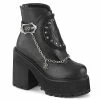 ASSAULT-55 Demonia Shoes Gothic Platform Boot Women's Demonia Footwear