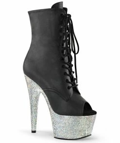 Pleaser Shoes By Pleaser USA BEJEWELED-1021-7 Pleaser Shoes Fancy Stripper Boots Booties And Ankle High Boots